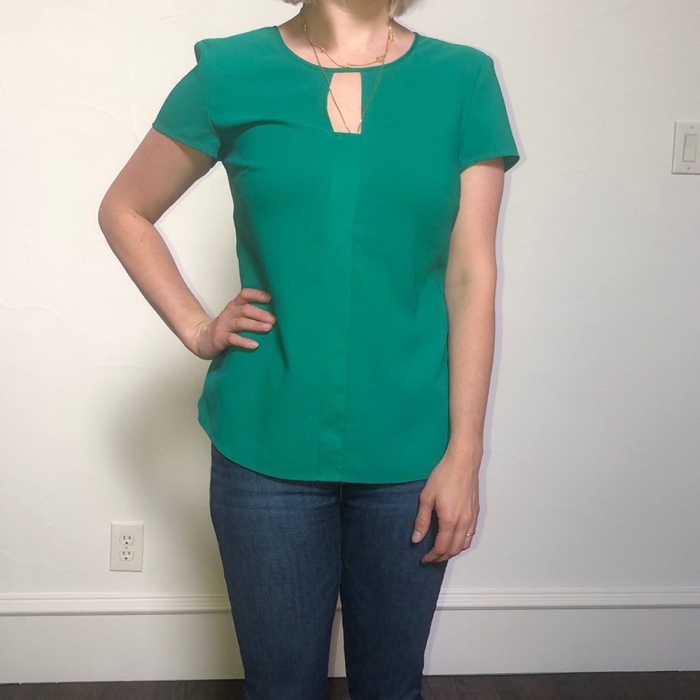Green, Ann Taylor size 10 blouse